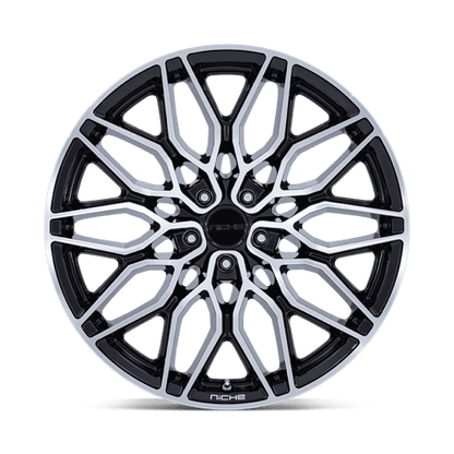 20x9 Niche NC277 Calabria 5 Gloss Black Machined Wheel 5x112 (45mm)