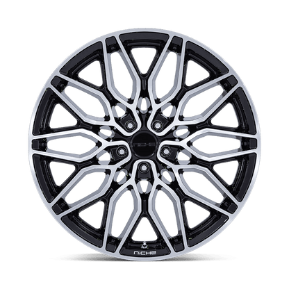 22x9 Niche NC277 Calabria 5 Gloss Black Machined Wheel 5x4.5 (38mm)