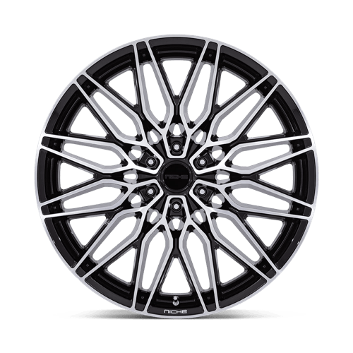 24x10 Niche NC278 Calabria 6 Gloss Black Machined Wheel 6x135 (30mm)