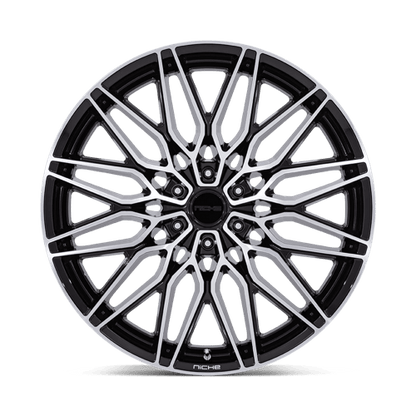 24x10 Niche NC278 Calabria 6 Gloss Black Machined Wheel 6x135 (30mm)