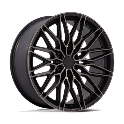 20x9.5 Niche NC278 Calabria 6 Matte Black Mach W/ Dark Tint Wheel 6x135 (30mm)