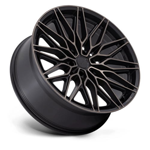 24x10 Niche NC278 Calabria 6 Matte Black Mach W/ Dark Tint Wheel 6x5.5 (20mm)