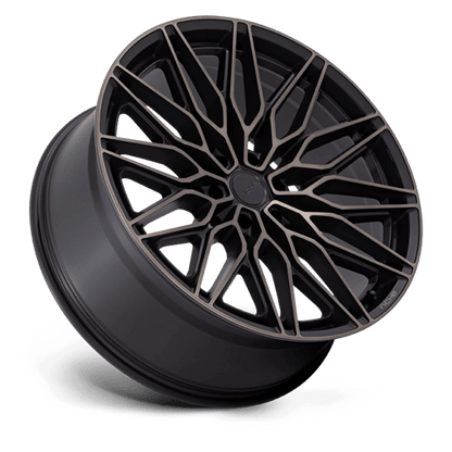 24x10 Niche NC278 Calabria 6 Matte Black Mach W/ Dark Tint Wheel 6x5.5 (20mm)