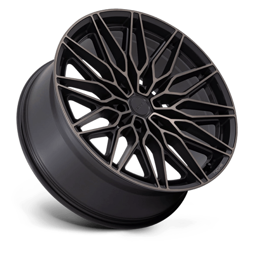 22x9.5 Niche NC278 Calabria 6 Matte Black Mach W/ Dark Tint Wheel 6x5.5 (19mm)