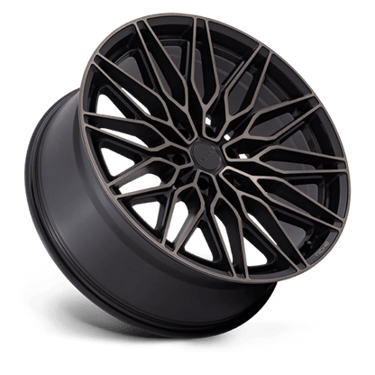 24x10 Niche NC278 Calabria 6 Matte Black Mach W/ Dark Tint Wheel 6x135 (30mm)