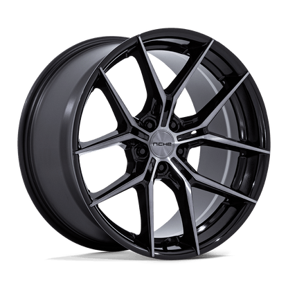 22x9 Niche NC279 Prodigy 5 Gloss Black Dark Tinted Clear Wheel 5x4.5 (38mm)