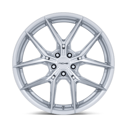 22x9 Niche NC279 Prodigy 5 Silver With Machined Face Wheel 5x120 (27mm)