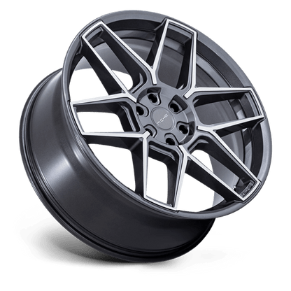 22x9.5 Niche NC281 Rise Anthracite W/ Machined Face Wheel 5x112 (20mm)