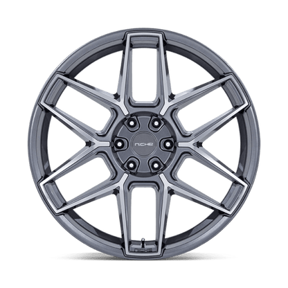 24x10 Niche NC281 Rise Anthracite W/ Machined Face Wheel 5x112 (20mm)