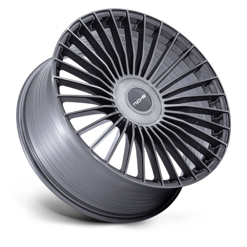 24x10 Niche NC282 Serene Gloss Titanium Brushed Wheel 6x135/6x5.5 (30mm)