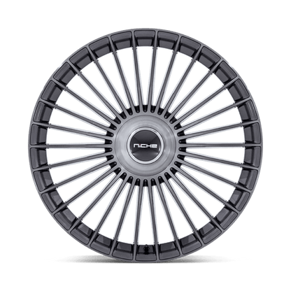 22x10 Niche NC282 Serene Gloss Titanium Brushed Wheel 6x135/6x5.5 (30mm)