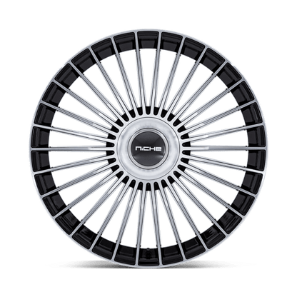 22x10 Niche NC282 Serene Gloss Black W/ Machined Face Wheel 5x130 (20mm)