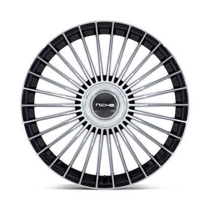 22x10 Niche NC282 Serene Gloss Black W/ Machined Face Wheel 5x112/5x120 (35mm)