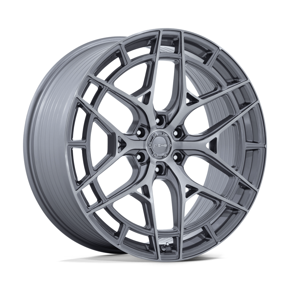 24x10 Niche NC284 Adria Platinum W/ Brushed Face Wheel 6x5.5 (20mm)