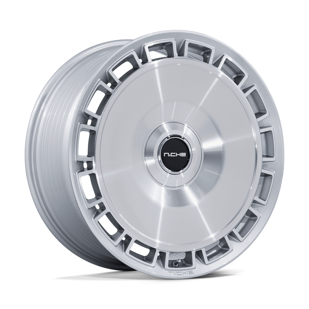 22x10 Niche NC287 Venice Gloss Silver W/ Machined Face Wheel 5x130 (20mm)