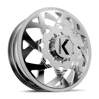 26x8.25 KG1 Forged KD008 Orbital Polished DUALLY FRONT Wheel 8x200 (145mm)