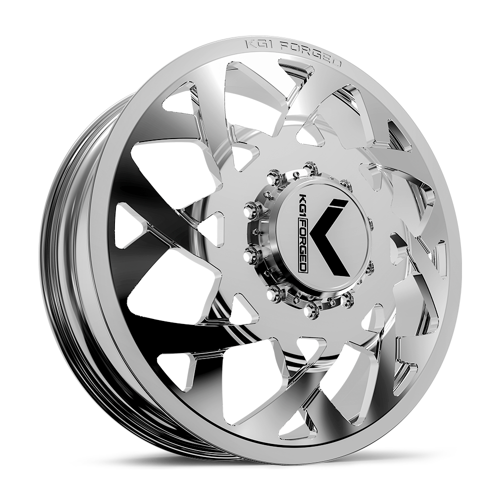 22x8.25 KG1 Forged KD008 Orbital Polished DUALLY FRONT Wheel 8x200 (145mm)