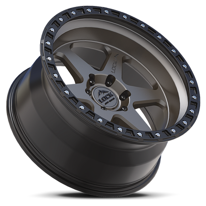 20x9 Lock Off-Road Olympus Matte Grey With Matte Black Ring Wheel 6x135 (0mm)