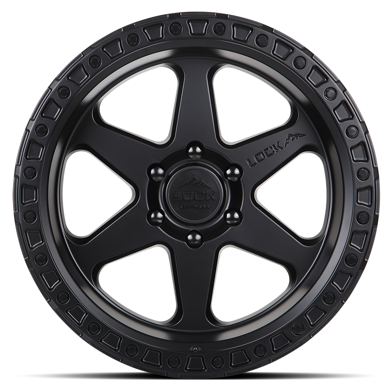 17x9 Lock Off-Road Olympus Matte Black With Matte Black Ring Wheel 6x5.5 (-12mm)