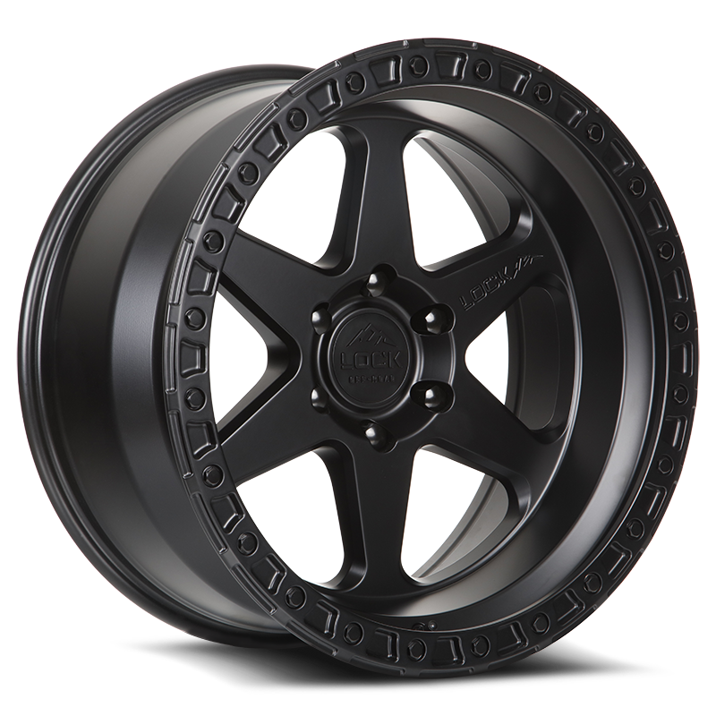 17x9 Lock Off-Road Olympus Matte Black With Matte Black Ring Wheel 6x5.5 (-35mm)