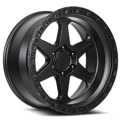 17x9 Lock Off-Road Olympus Matte Black With Matte Black Ring Wheel 6x5.5 (-35mm)