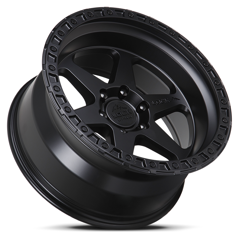 17x9 Lock Off-Road Olympus Matte Black With Matte Black Ring Wheel 6x5.5 (-12mm)