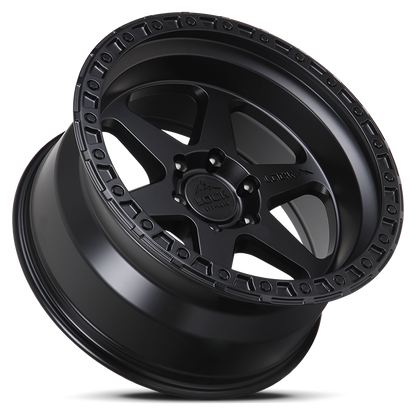 17x9 Lock Off-Road Olympus Matte Black With Matte Black Ring Wheel 6x5.5 (-12mm)
