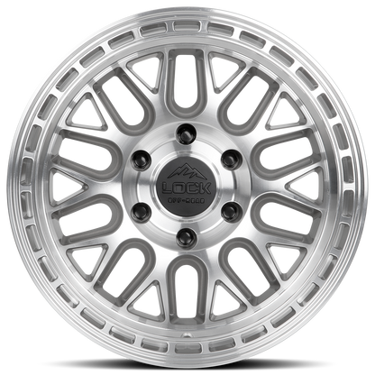 17x9 Lock Off-Road Onyx Machine With Clear Coat Wheel 5x5 (-12mm)