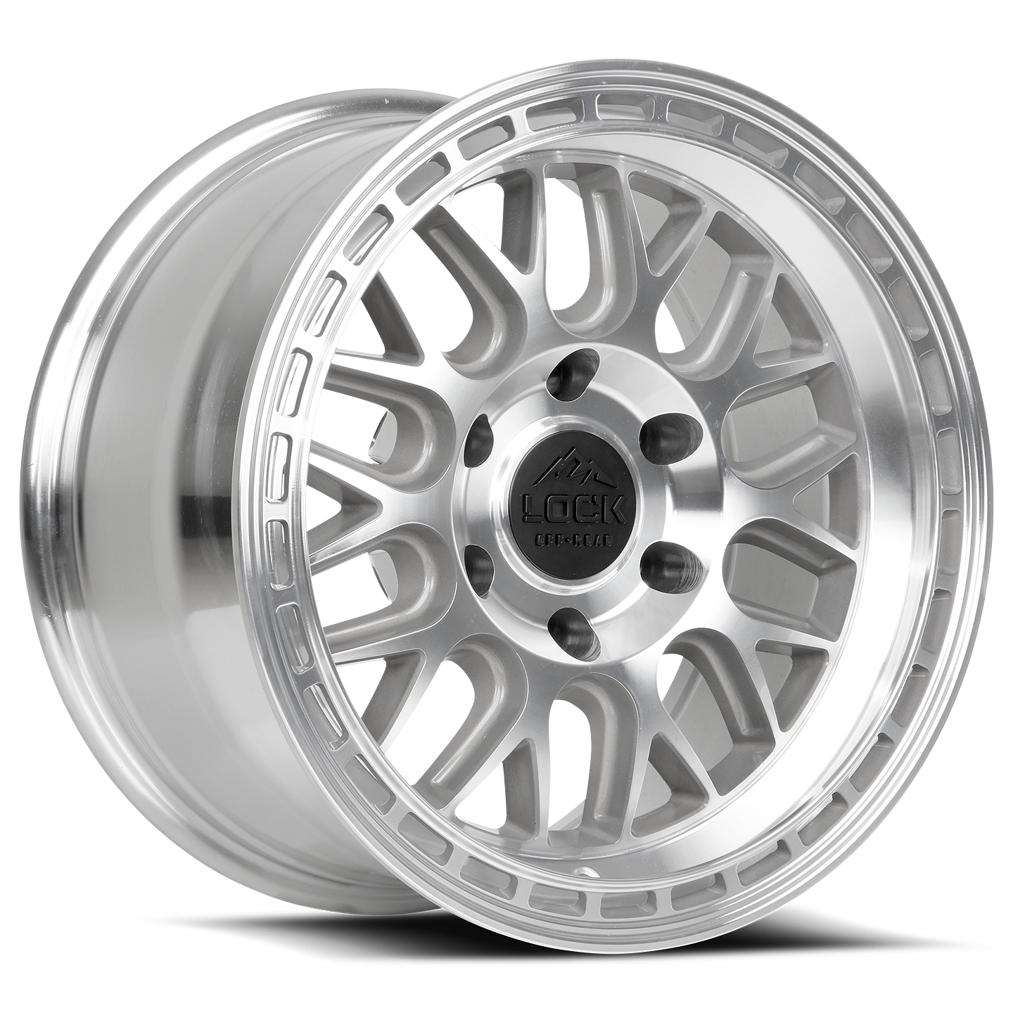 17x9 Lock Off-Road Onyx Machine With Clear Coat Wheel 5x5 (-12mm)