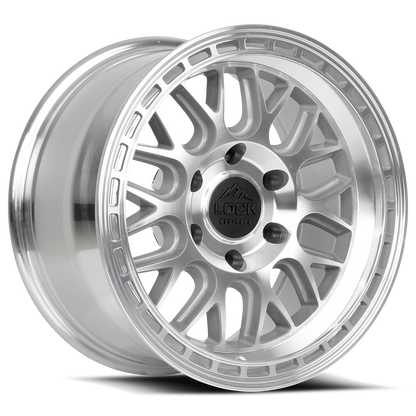 17x9 Lock Off-Road Onyx Machine With Clear Coat Wheel 5x5 (-12mm)