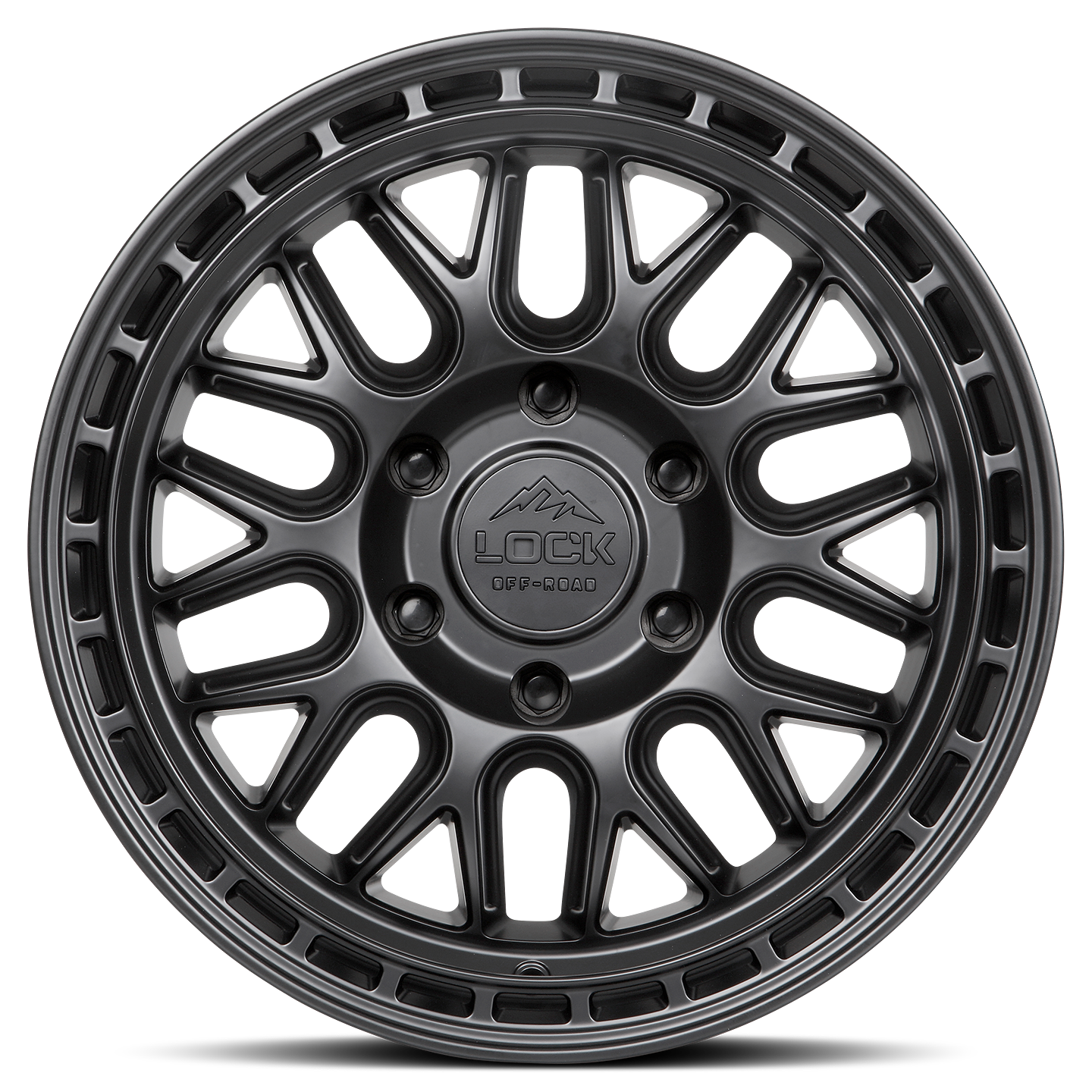 17x9 Lock Off-Road Onyx Matte Black With Matte Black Ring Wheel 6x5.5 (-12mm)