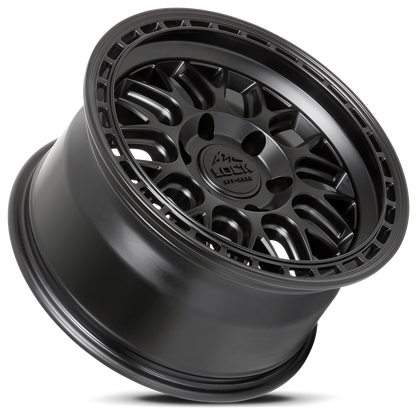 17x9 Lock Off-Road Onyx Matte Black With Matte Black Ring Wheel 6x5.5 (-12mm)