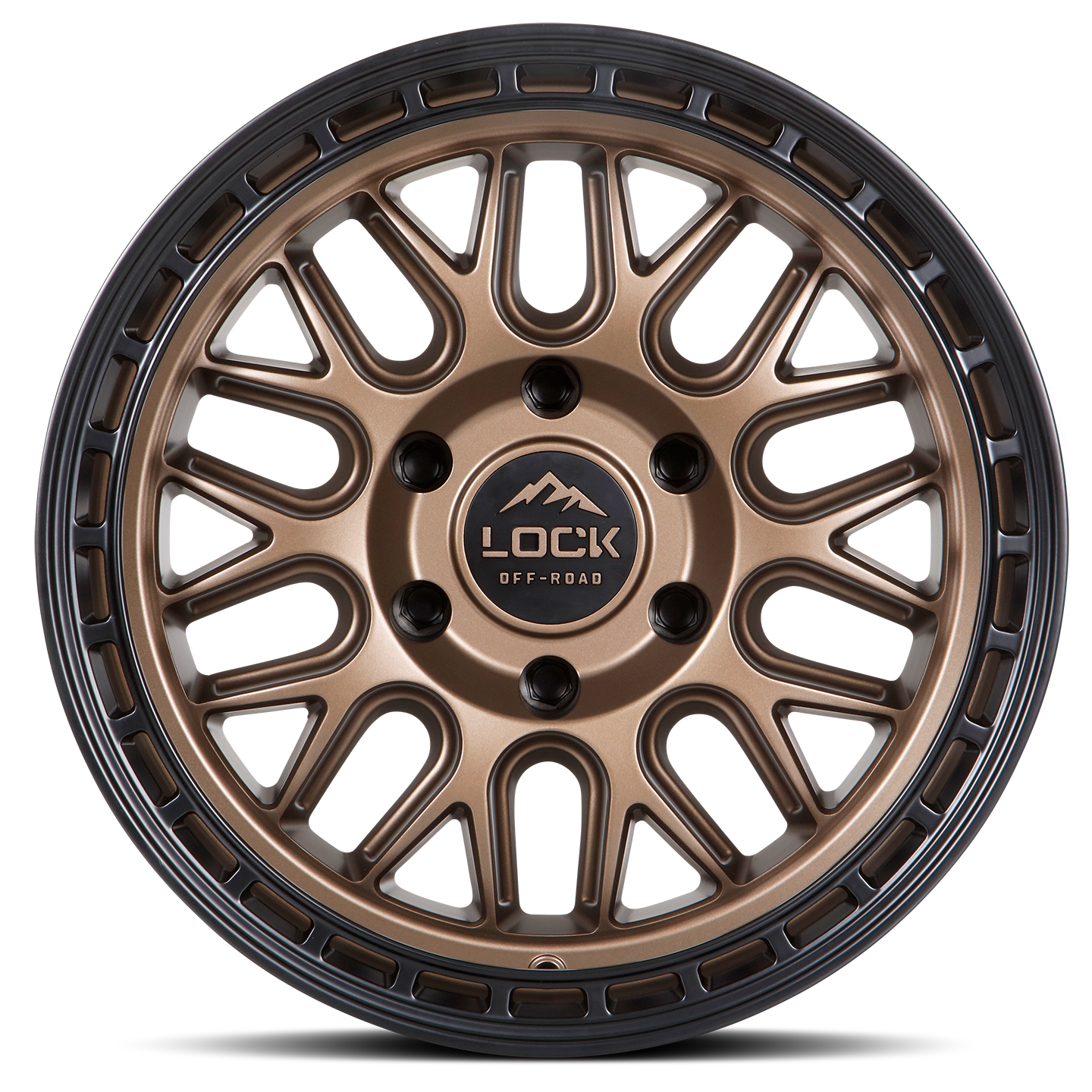 17x9 Lock Off-Road Onyx Matte Bronze With Matte Black Ring Wheel 6x5.5 (-12mm)