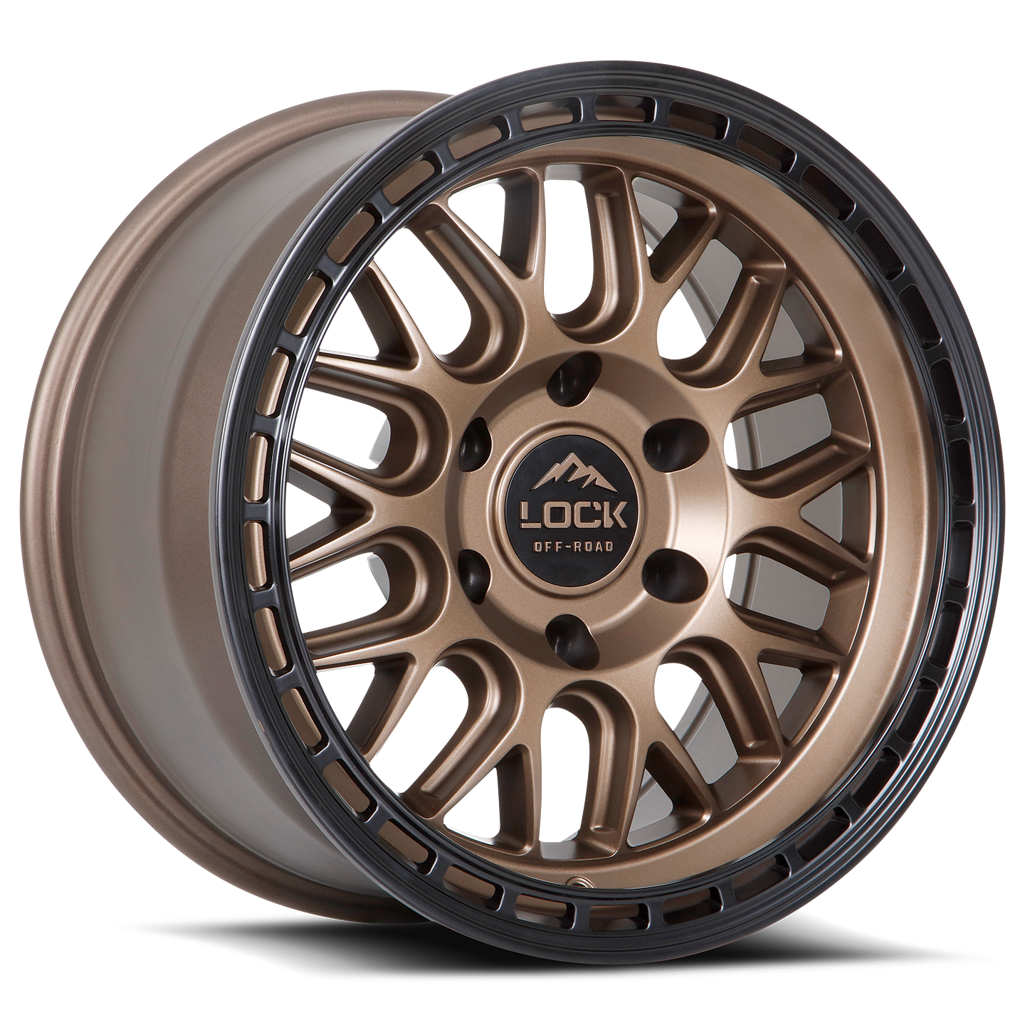 17x9 Lock Off-Road Onyx Matte Bronze With Matte Black Ring Wheel 6x5.5 (-12mm)