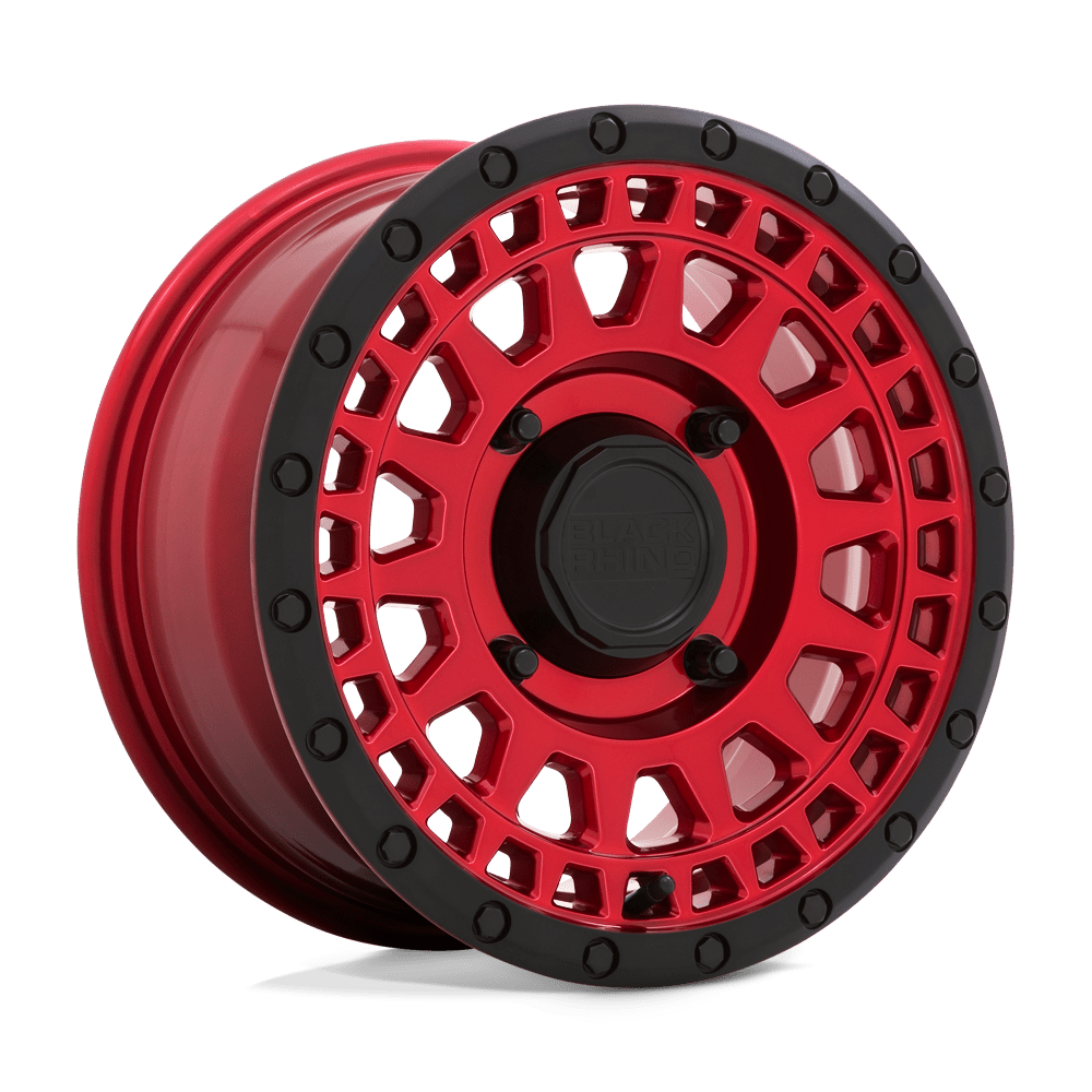 14x7 Black Rhino Parker UTV Candy Red W/ Black Lip Wheel 4x110 (52mm)