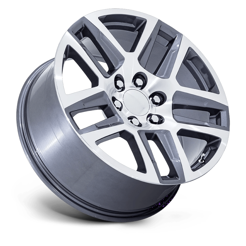 22x9 Performance Replicas PR203 Gunmetal Machined Wheel 6x5.5 (28mm)