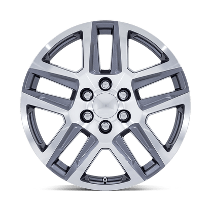 22x9 Performance Replicas PR203 Gunmetal Machined Wheel 6x5.5 (28mm)