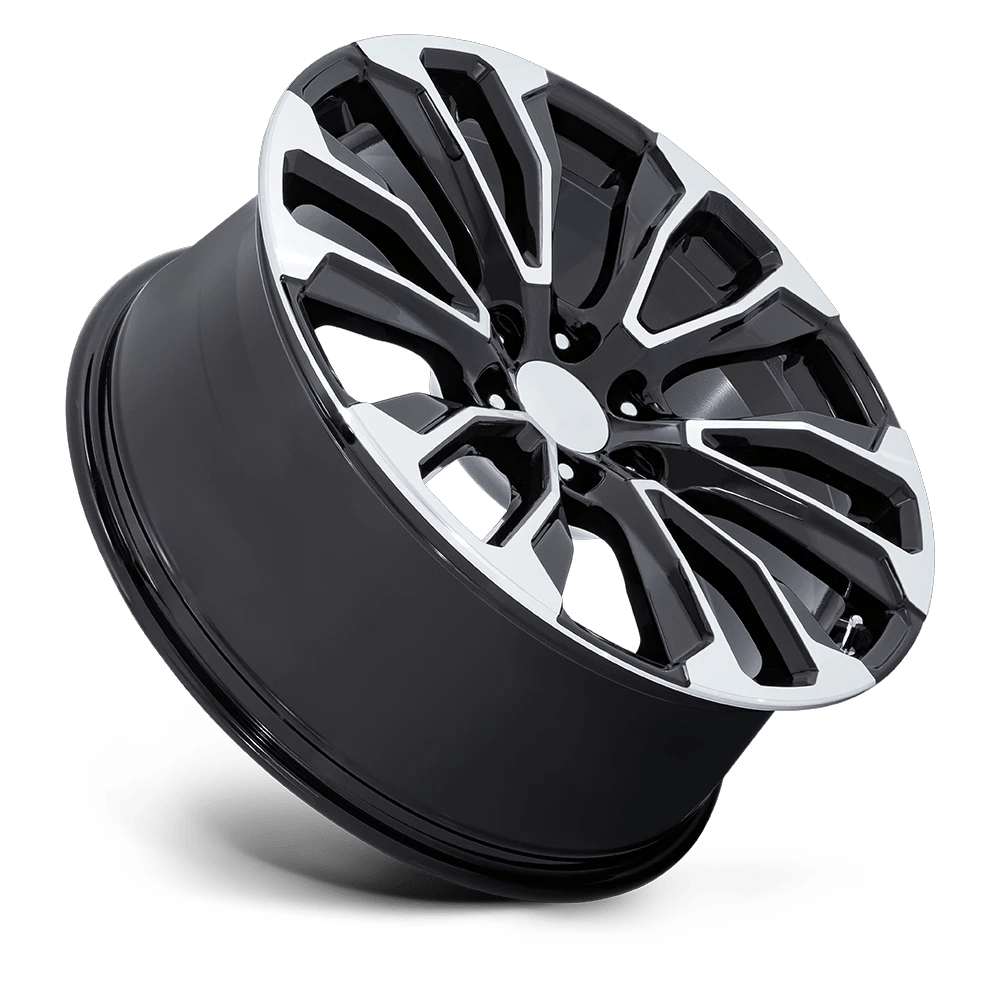 22x9 Performance Replicas PR211 Gloss Black Machined Face Wheel 6x5.5 (28mm)