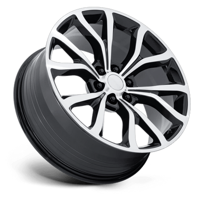 22x9.5 Performance Replicas PR230 Gloss Black Machined Face Wheel 6x135 (44mm)