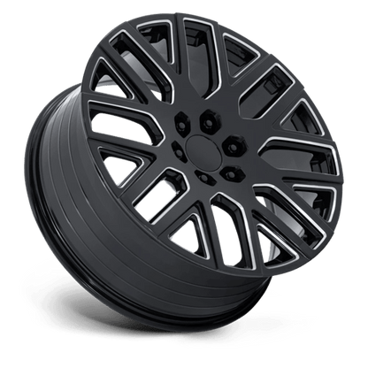 24x10 Performance Replicas PR231 Glossy Black Milled Wheel 6x5.5 (31mm)