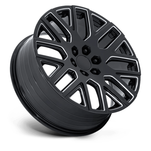 22x9 Performance Replicas PR231 Glossy Black Milled Wheel 6x5.5 (28mm)