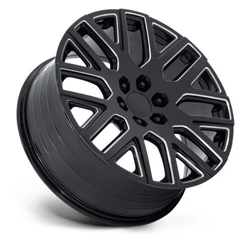 22x9 Performance Replicas PR231 Glossy Black Milled Wheel 6x5.5 (28mm)