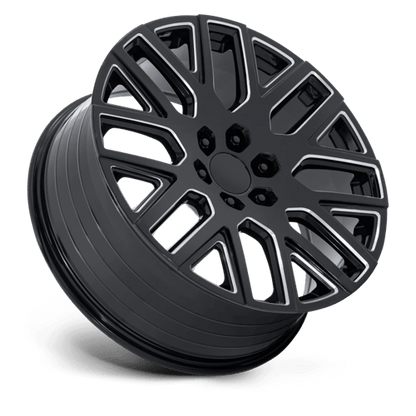 22x9 Performance Replicas PR231 Glossy Black Milled Wheel 6x5.5 (28mm)
