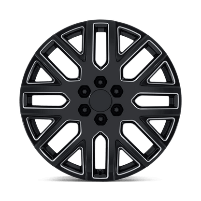 22x9 Performance Replicas PR231 Glossy Black Milled Wheel 6x5.5 (28mm)