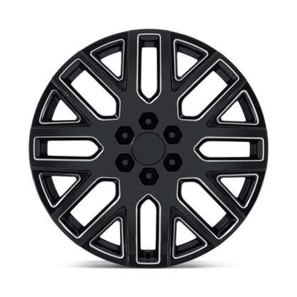 22x9 Performance Replicas PR231 Glossy Black Milled Wheel 6x5.5 (28mm)