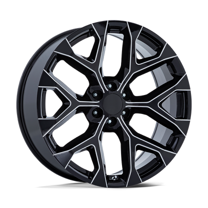 22x9 Performance Replicas PR177 Gloss Black Milled Wheel 6x5.5 (24mm)