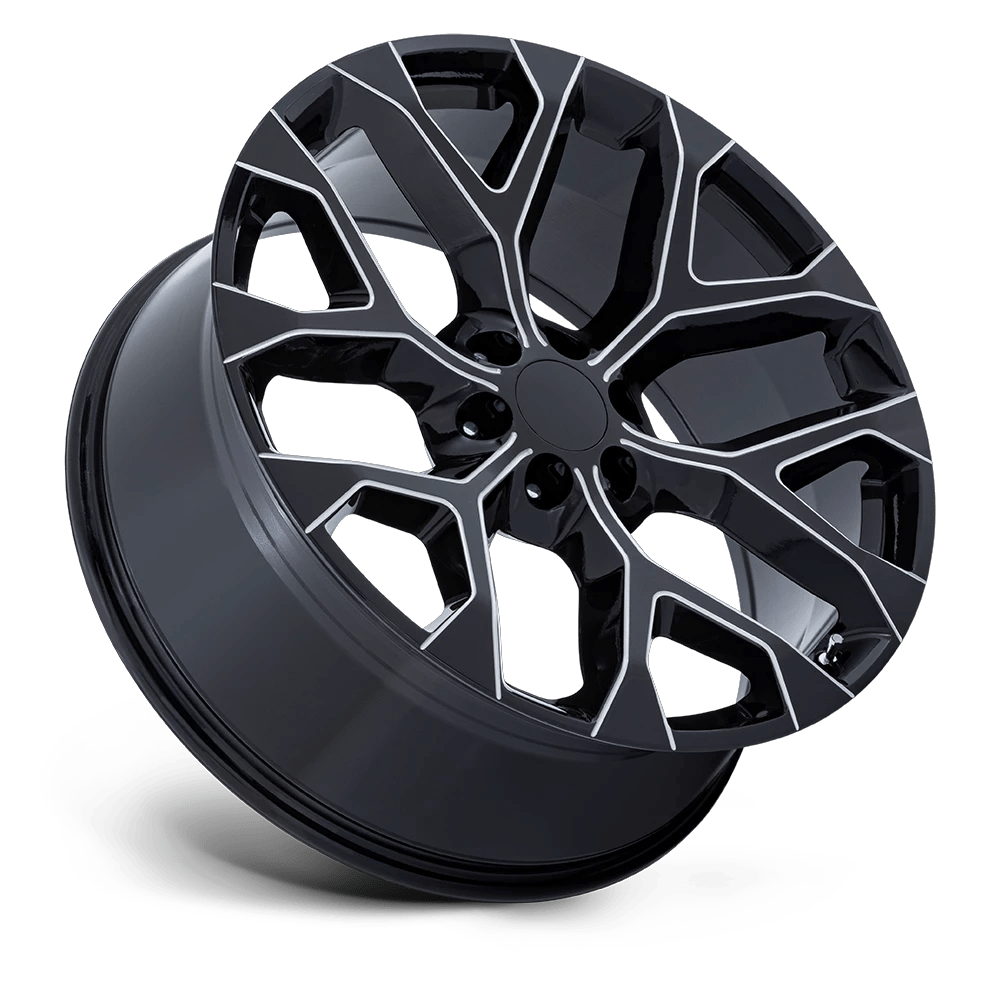 22x9 Performance Replicas PR177 Gloss Black Milled Wheel 6x5.5 (24mm)