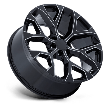 22x9 Performance Replicas PR177 Gloss Black Milled Wheel 6x5.5 (24mm)