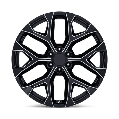 22x9 Performance Replicas PR177 Gloss Black Milled Wheel 6x5.5 (24mm)
