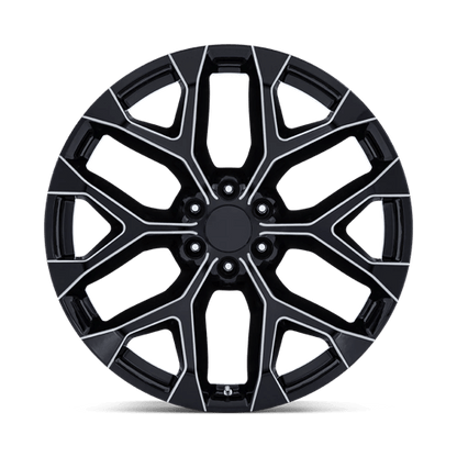 22x9 Performance Replicas PR177 Gloss Black Milled Wheel 6x5.5 (24mm)